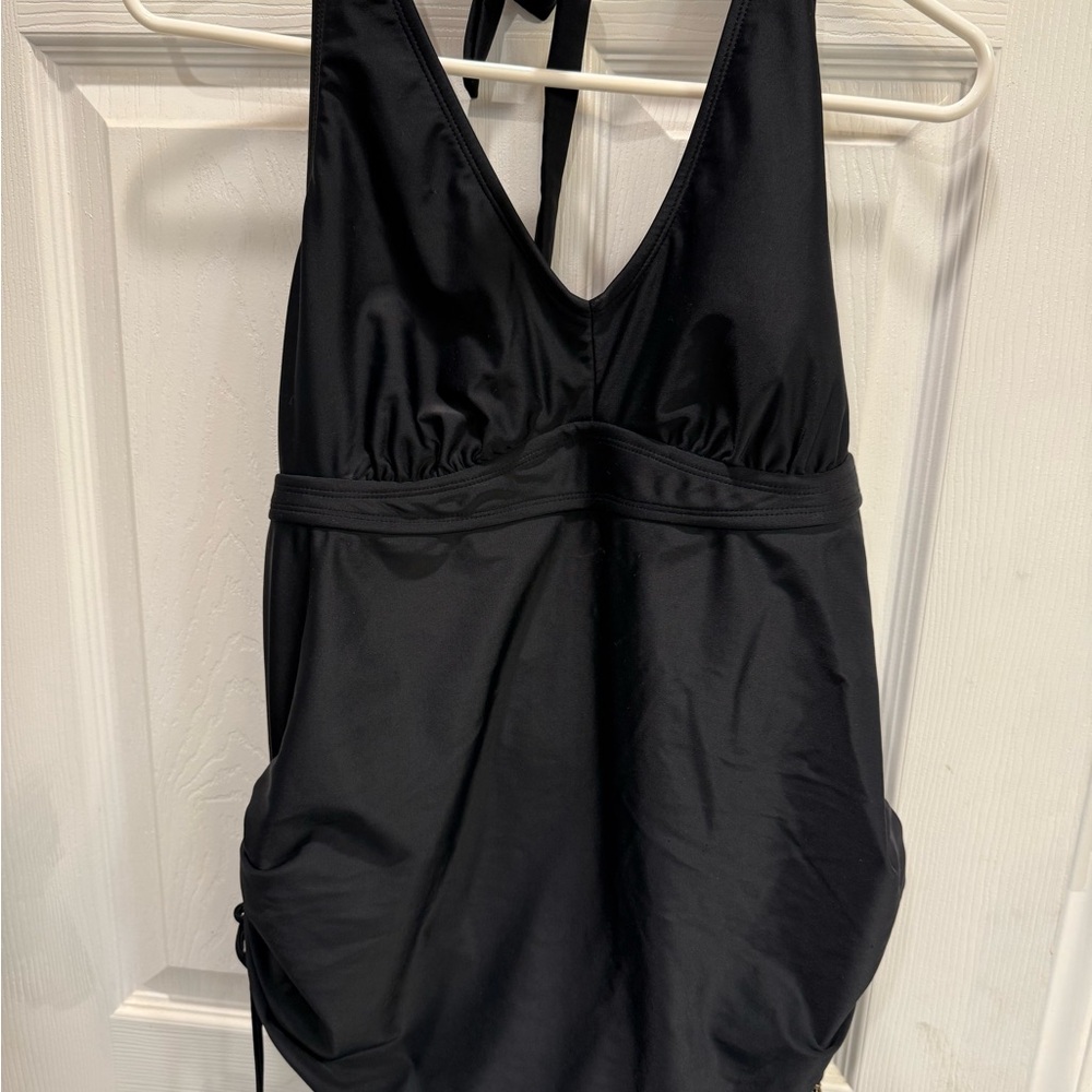 Maternity swimsuit Black Halter maternity Swimsuit